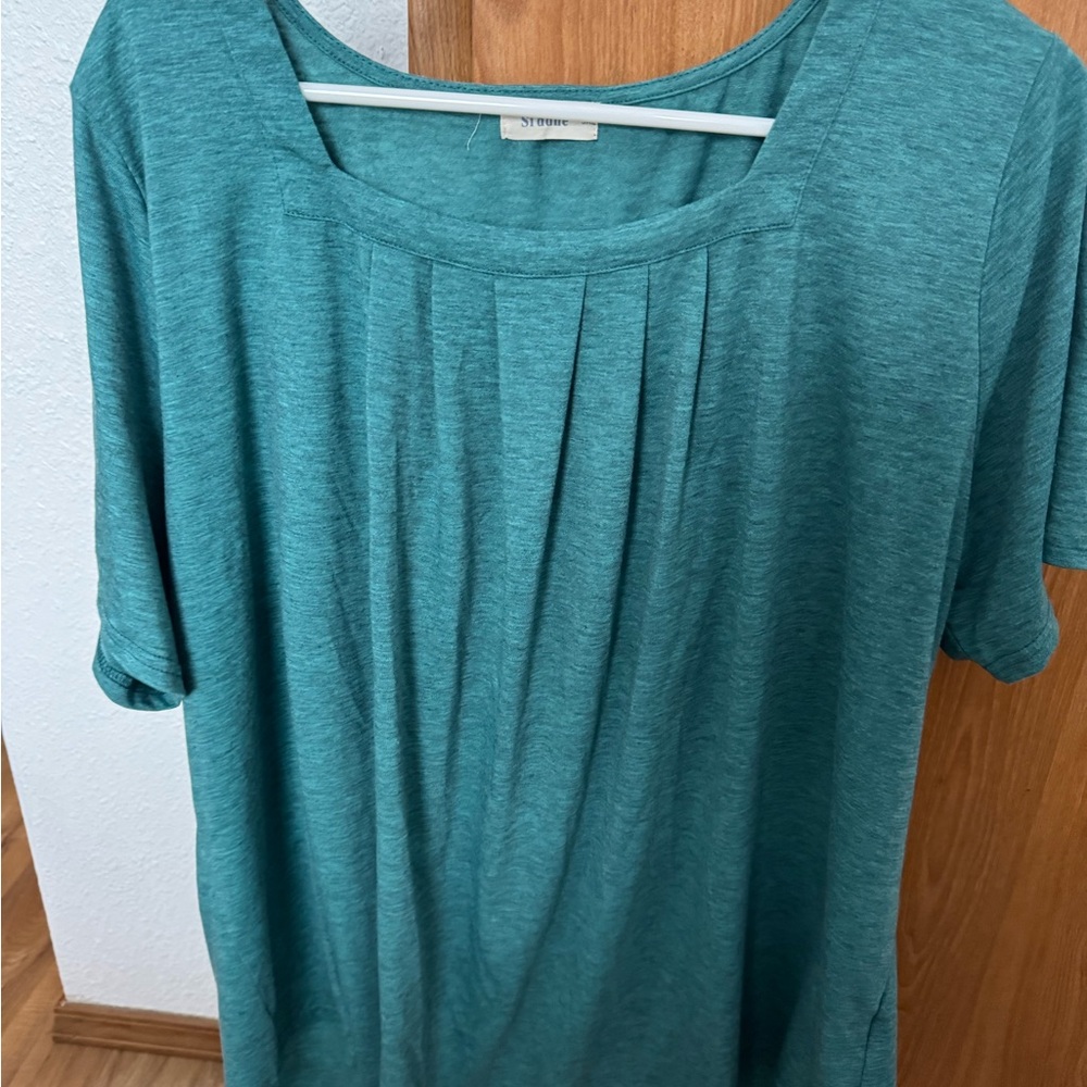 St. John's Bay Teal Short Sleeve Top
